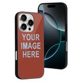 Custom Coral Red Light Blue Phone Case