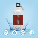 Custom Coral Red Light Blue Sports Bottle
