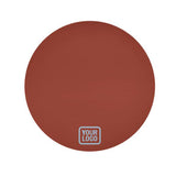 Custom Coral Red Light Blue Round Table Cloth