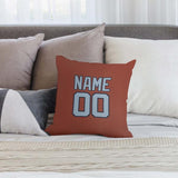 Custom Coral Red Light Blue Pillowcase