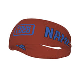 Custom Coral Red Sky Blue Sports headband