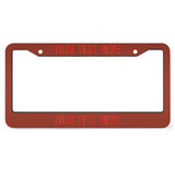 Custom Coral Red Orange Red License Plate Frame