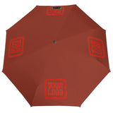 Custom Coral Red Orange Red Automatic Umbrella