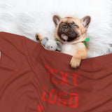 Custom Coral Red Orange Red Pet Blanket