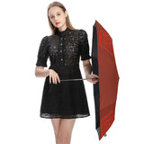Custom Coral Red Orange Red Automatic Umbrella