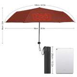 Custom Coral Red Orange Red Automatic Umbrella