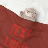 Custom Coral Red Orange Red Pet Blanket