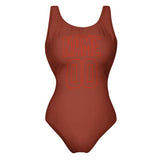 Custom Coral Red Coral Red Swimsuit
