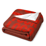 Custom Coral Red Orange Red Blanket