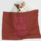 Custom Coral Red Pink Pet Blanket