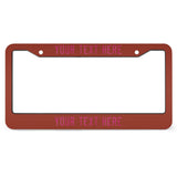 Custom Coral Red Pink License Plate Frame