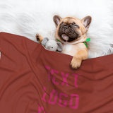 Custom Coral Red Pink Pet Blanket