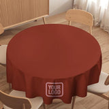 Custom Coral Red Light Pink Round Table Cloth