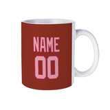 Custom Coral Red Light Pink Mug