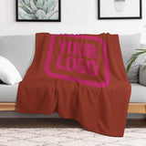 Custom Coral Red Pink Blanket