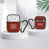 Custom Coral Red Light Pink AirPods Case