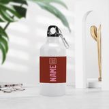 Custom Coral Red Light Pink Sports Bottle