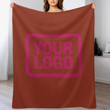 Custom Coral Red Pink Blanket
