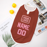 Custom Coral Red Light Pink Pet Vest