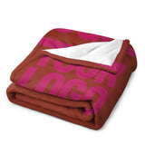 Custom Coral Red Pink Blanket