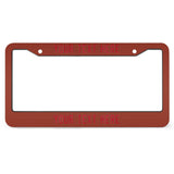 Custom Coral Red Red License Plate Frame