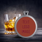 Custom Coral Red Crimson Red Hip Flask