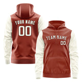 Custom Coral Red Cream Hoodie