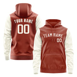 Custom Coral Red Cream Hoodie