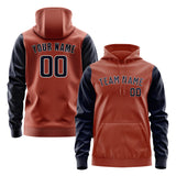 Custom Coral Red Navy Hoodie