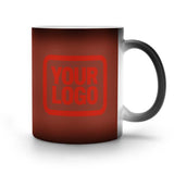 Custom Coral Red Orange Red Magic Mug
