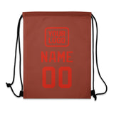 Custom Coral Red Orange Red Drawstring Bag