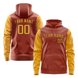 Custom Coral Red Yellow Hoodie