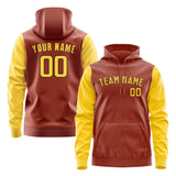 Custom Coral Red Gold Hoodie