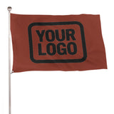 Custom Coral Red Black Flag