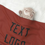 Custom Coral Red Black Pet Blanket