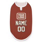 Custom Coral Red Cream Pet Vest