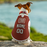 Custom Coral Red Cream Pet Vest