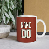 Custom Coral Red Cream Mug