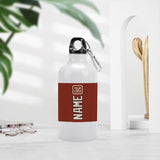 Custom Coral Red Cream Sports Bottle