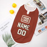 Custom Coral Red Cream Pet Vest