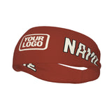 Custom Coral Red Cream Sports headband