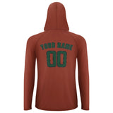 Custom Coral Red Green UV-Hoodie