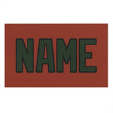 Custom Coral Red Dark Green Beach Towel