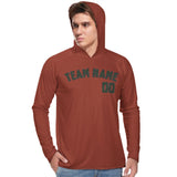 Custom Coral Red Dark Green UV-Hoodie