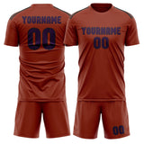 Custom Coral Red Purple Soccer Jersey