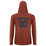 Custom Coral Red Blue UV-Hoodie