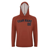 Custom Coral Red Navy UV-Hoodie
