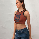 Custom Coral Red Navy Sleeveless Tank Top