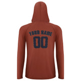 Custom Coral Red Navy UV-Hoodie