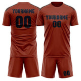 Custom Coral Red Navy Soccer Jersey